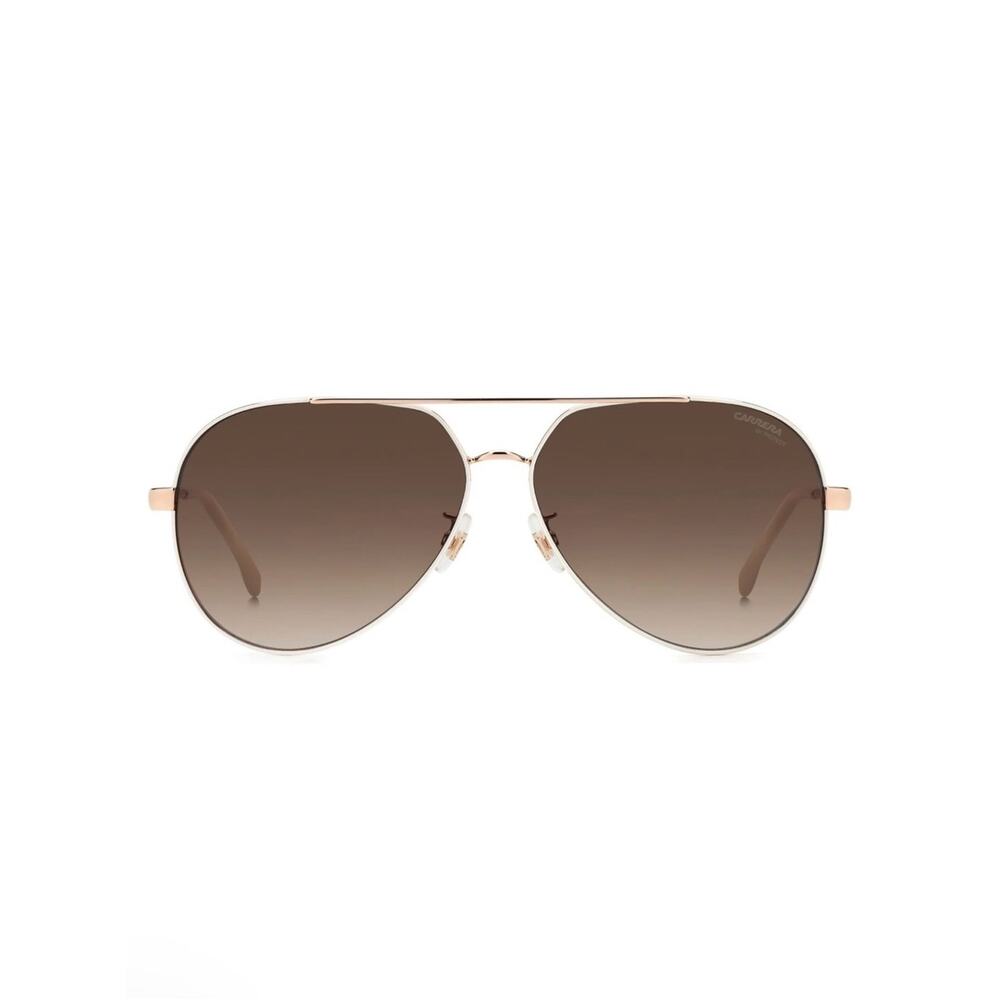NEW!!! Carrera CARRERA3005/S 0R1AHA Women's White Cooper Gold Aviator Sunglasses